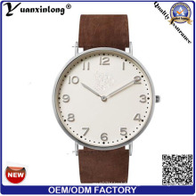 Yxl-747 Leather Wrist Watch for Wholesale Top Selling Fashion Welcome Genuine Leather Watch for Man and Woman